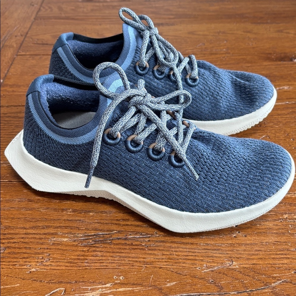 Allbirds Tree Dasher 2 Shoes Women’s Blue Slip-in Lace Up Sneaker Size 7.5 - Picture 3 of 13